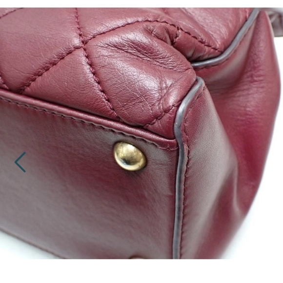 Chanel Burgundy Quilted Leather Shoulder Bag Authentic Classic - Picture 7 of 16